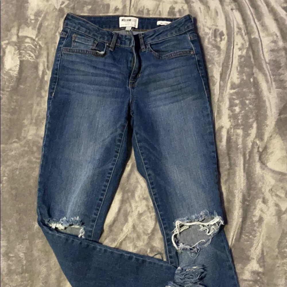Skinny Jean with flare bottoms